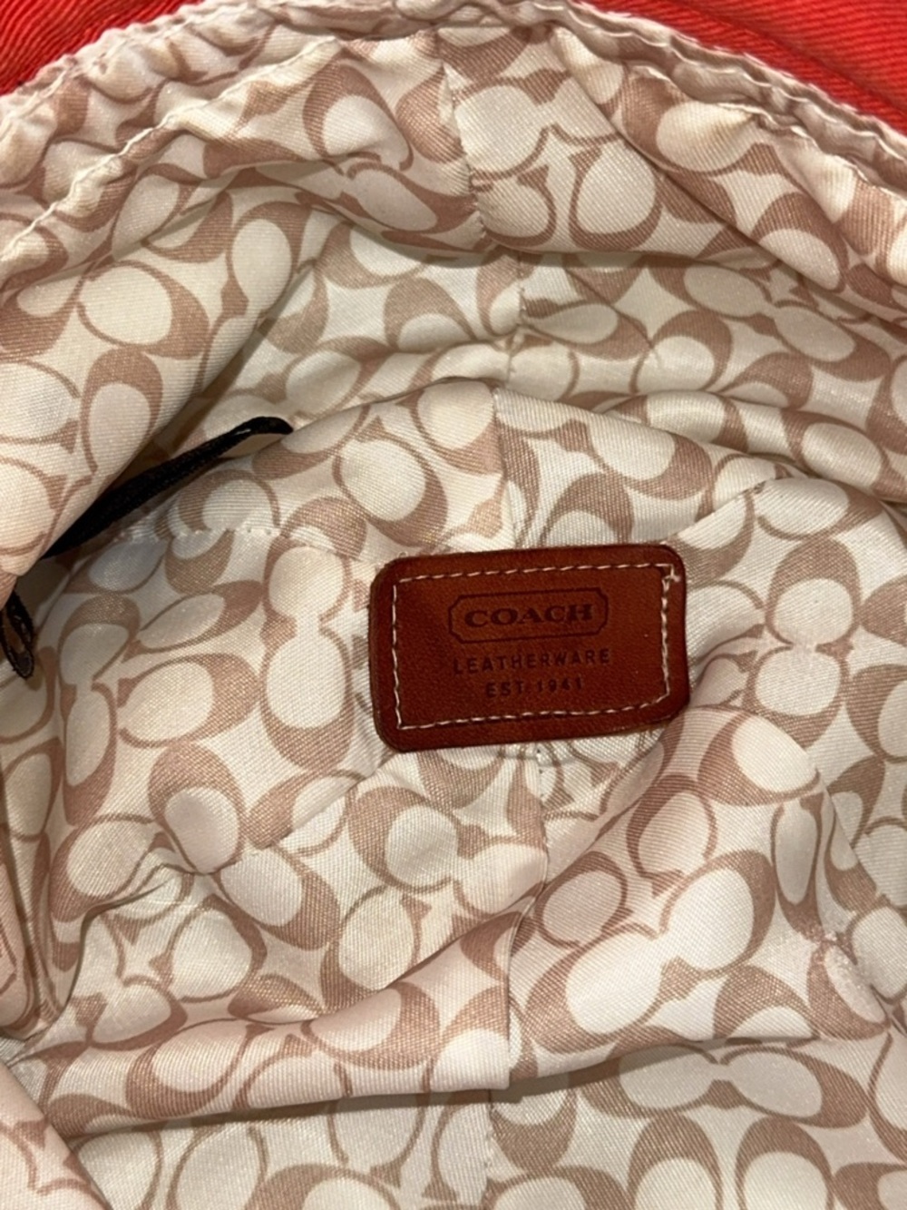 Coach Summer Bucket Hat in Cream and Brown AUTHENTIC - Picture 3 of 8